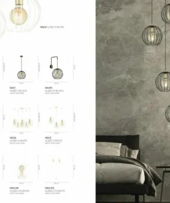 Czarno-złota lampa stołowa druciany klosz 144/LN1 | Kaja Oświetlenie*Sklep Kaja Online