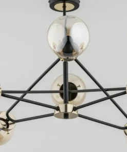 Clearance Sklep Kaja Czarno-złota lampa sufitowa w eleganckim stylu AL 25626 | Kaja