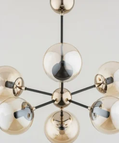 Shop Sklep Kaja Czarno-złota lampa sufitowa do salonu AL 63075 | Kaja