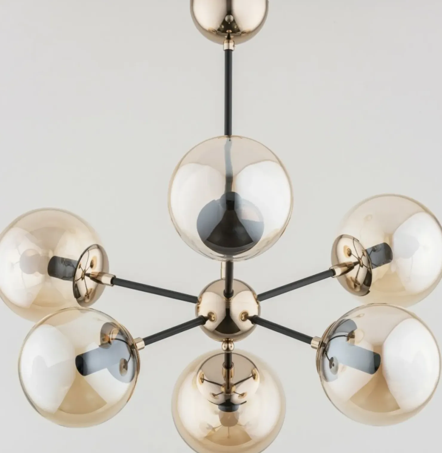 Shop Sklep Kaja Czarno-złota lampa sufitowa do salonu AL 63075 | Kaja