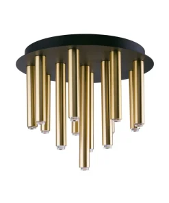 Flash Sale Sklep Kaja Czarno-złota lampa sufitowa z tubami 9054 | Kaja Oświetlenie mosiądz