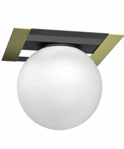 Czarno-złota lampa sufitowa z białym kloszem LX 4546 SATELIT | Kaja*Sklep Kaja New