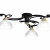 Czarno-złota lampa sufitowa z białymi kloszami LX 5977 AURORA | Kaja*Sklep Kaja Cheap