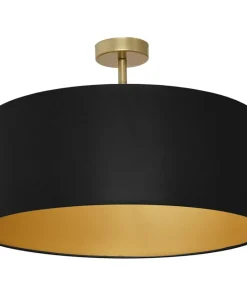 New Sklep Kaja Czarno-złota lampa sufitowa, z abażurem MLP7021 z serii BEN | Kaja Oświetlenie