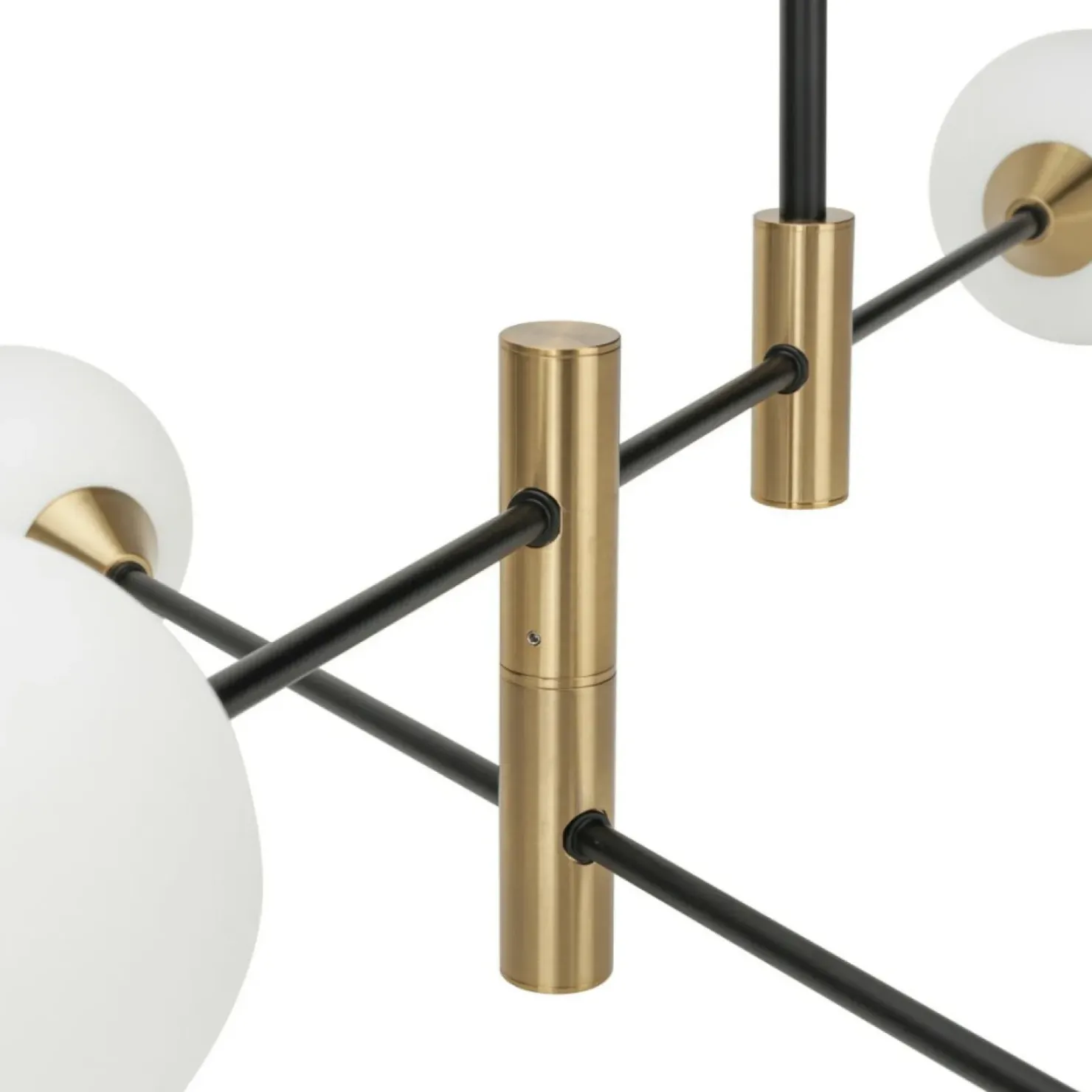 Outlet Sklep Kaja Czarno-złota lampa sufitowa PND-9148-6-OPAL MARINO | Kaja Oświetlenie