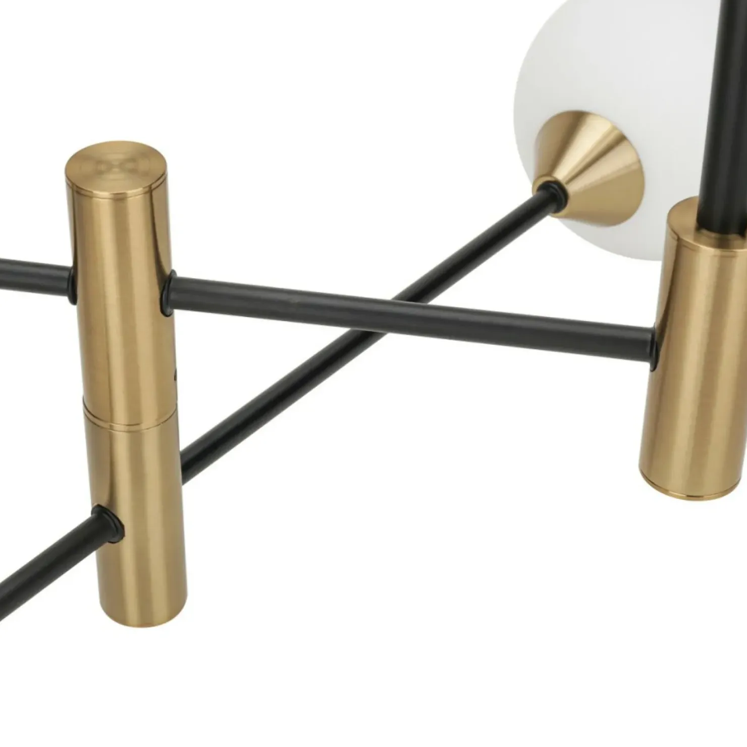 Outlet Sklep Kaja Czarno-złota lampa sufitowa PND-9148-6-OPAL MARINO | Kaja Oświetlenie