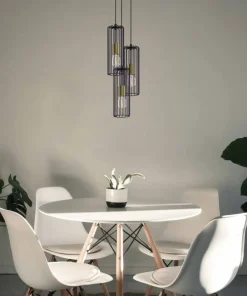 Store Sklep Kaja Czarno-złota lampa wisząca - okrągła podsufitka K-4937 | Kaja