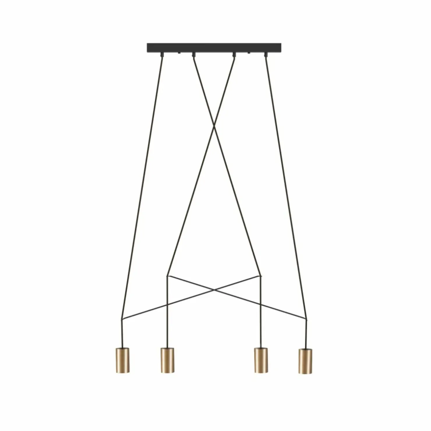 Clearance Sklep Kaja Czarno-złota lampa wisząca, idealna do salonu 7957 | Kaja Oświetlenie mosiądz
