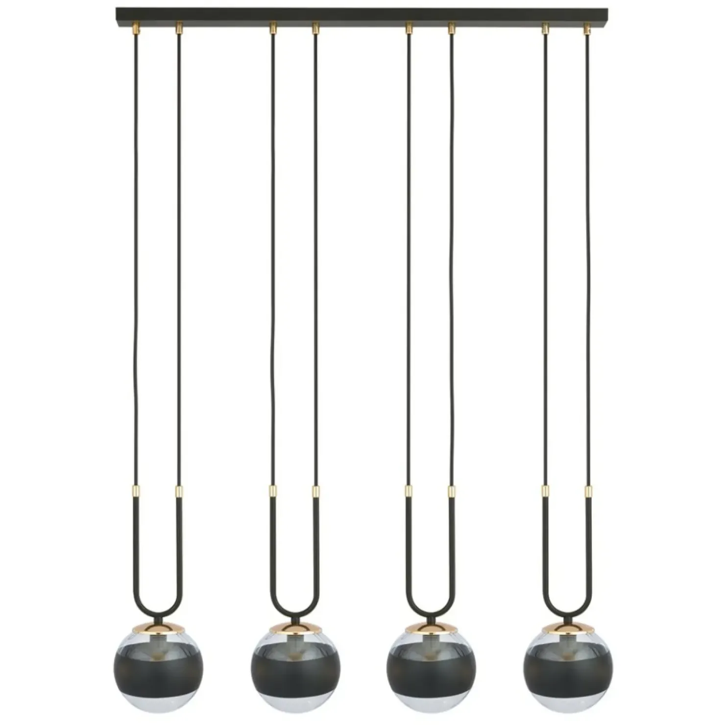 Sale Sklep Kaja Czarno-złota lampa wisząca, regulowane zwisy 1113/4 GLAM | Kaja