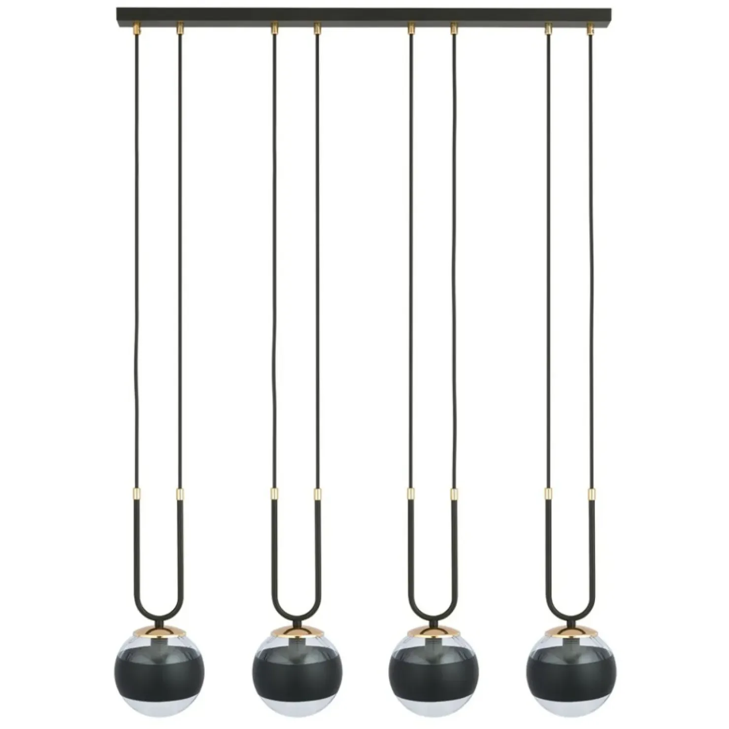 Sale Sklep Kaja Czarno-złota lampa wisząca, regulowane zwisy 1113/4 GLAM | Kaja