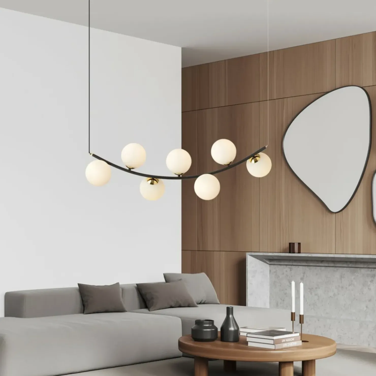 Flash Sale Sklep Kaja Czarno-złota lampa wisząca z mlecznymi kloszami 1298/7 z serii RITZ