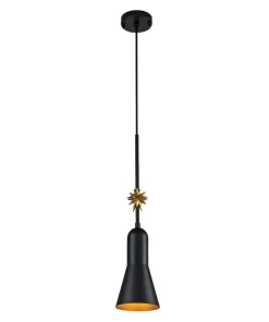 Store Sklep Kaja Czarno-złota lampa wisząca z ozdobą ETOILE-P-S-MB z serii ETOILE