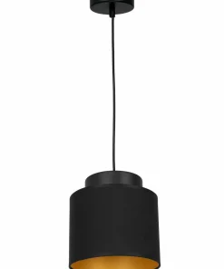 Czarno-złota lampa wisząca z abażurem LX 3181 z serii FRODI | Kaja*Sklep Kaja New