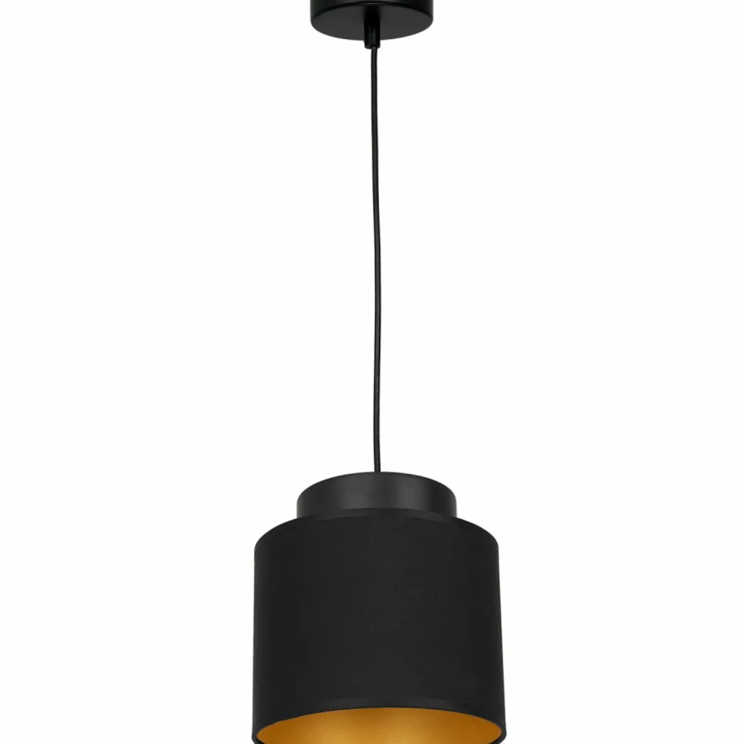 Czarno-złota lampa wisząca z abażurem LX 3181 z serii FRODI | Kaja*Sklep Kaja New