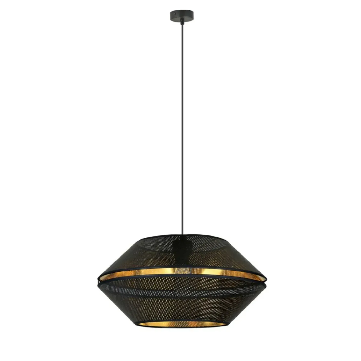 Czarno-złota lampa z perforowanym abażurem 1185/1 z serii MALIA | Kaja*Sklep Kaja Online