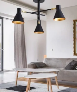 Shop Sklep Kaja Czarno-złota lampa z regulowanymi ramionami 33-70975 LESS | Kaja czarny
