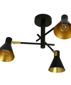 Shop Sklep Kaja Czarno-złota lampa z regulowanymi ramionami 33-70975 LESS | Kaja czarny