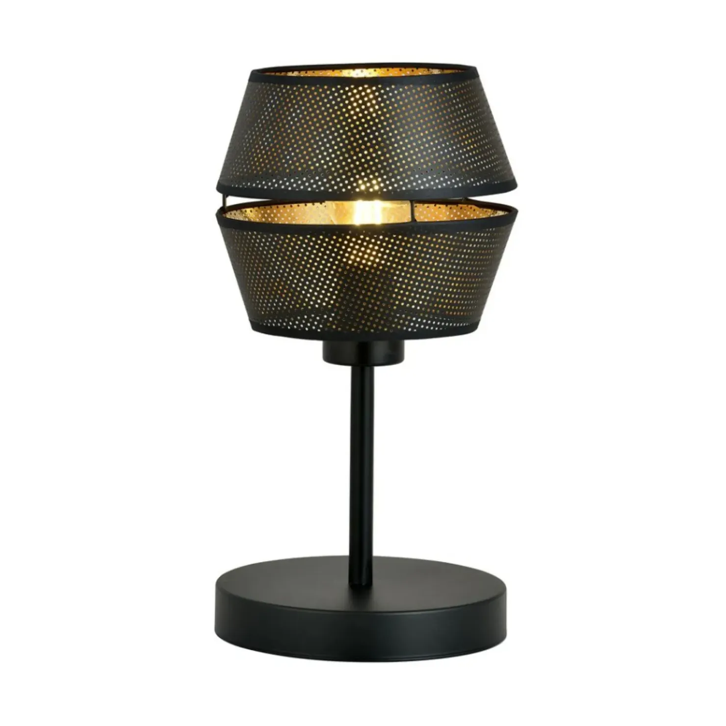 Czarno-złota lampka na stolik nocny przy łóżku 1185/LN z serii MALIA*Sklep Kaja Flash Sale