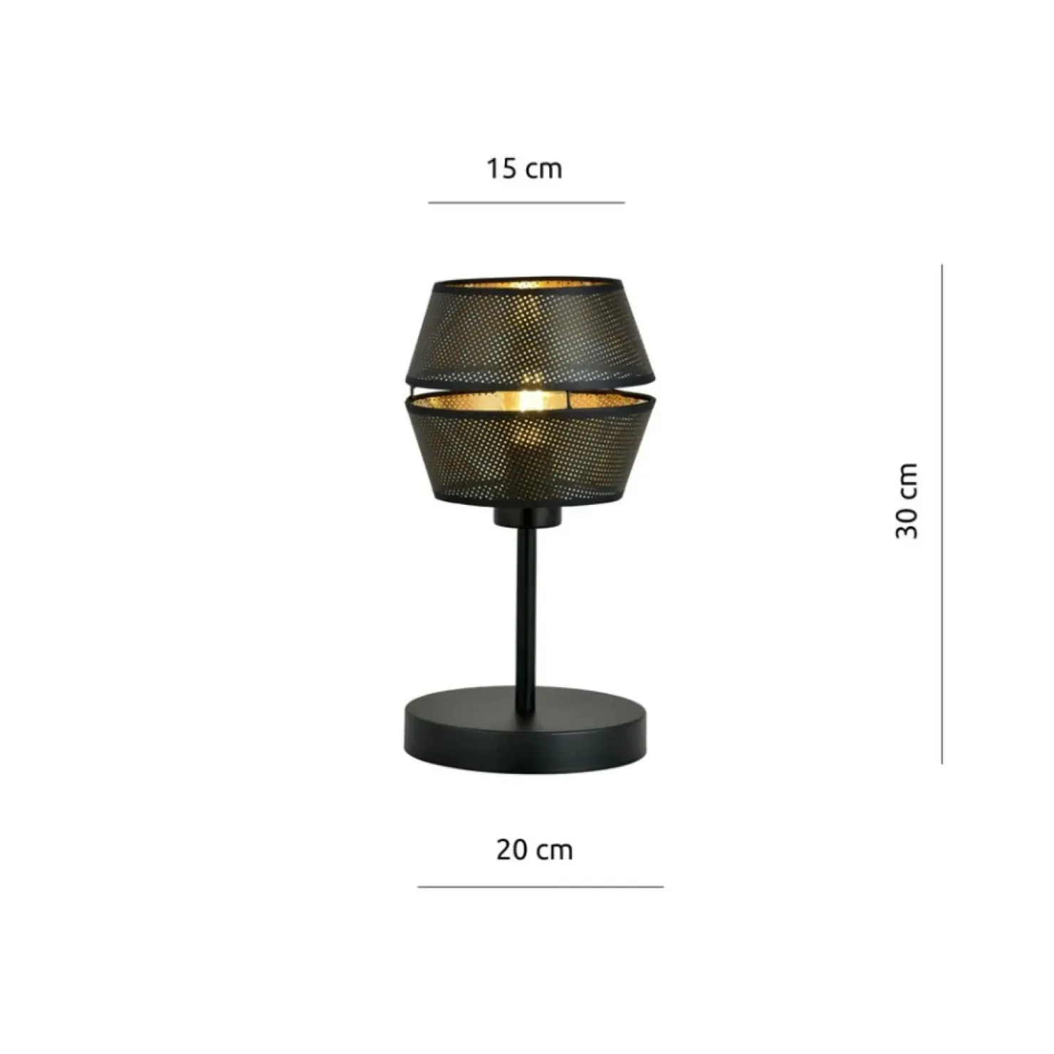 Czarno-złota lampka na stolik nocny przy łóżku 1185/LN z serii MALIA*Sklep Kaja Flash Sale