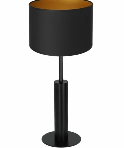 Czarno-złota lampka nocna, z abażurem LX 3678 z serii TABLE LAMPS*Sklep Kaja Best Sale