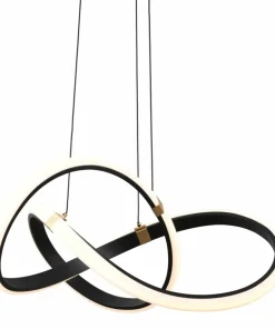 Shop Sklep Kaja Czarno-złota, ledowa lampa wisząca MD9717-1-3BGD INDIGO | Kaja
