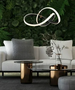 Shop Sklep Kaja Czarno-złota, ledowa lampa wisząca MD9717-1-3BGD INDIGO | Kaja