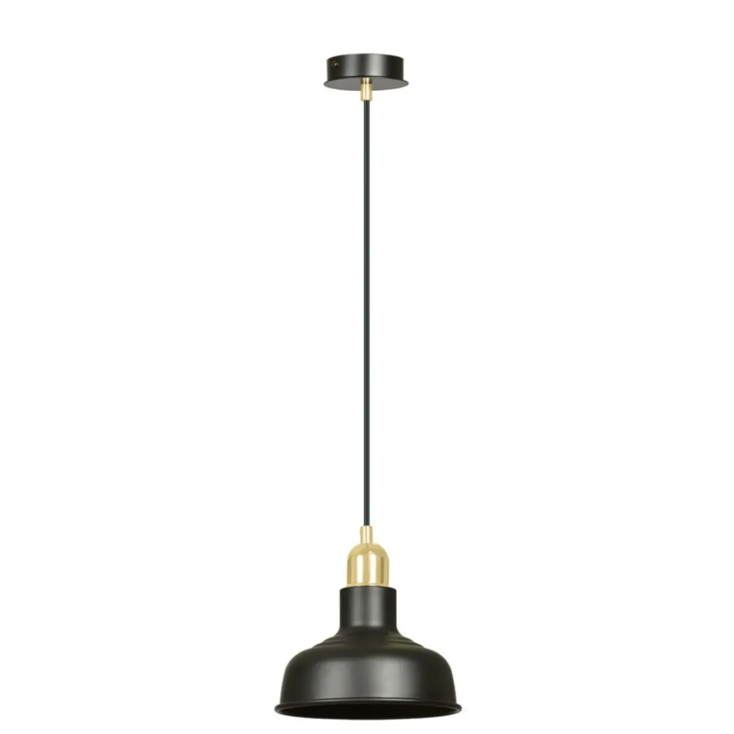 Best Sale Sklep Kaja Czarno-złota, loftowa lampa wisząca do kuchni 1042/1 IBOR | Kaja czarny