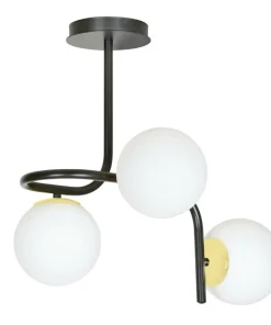 Sale Sklep Kaja Czarno-złota, metalowa lampa sufitowa 1032/3 RAGNAR | Kaja Oświetlenie
