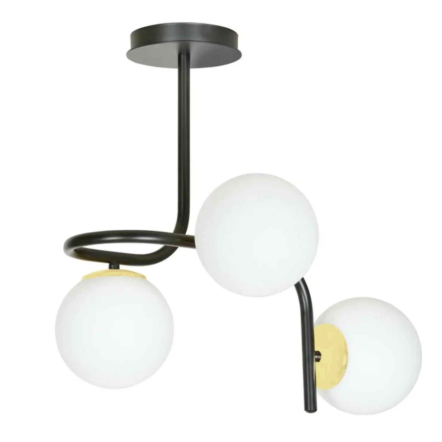 Sale Sklep Kaja Czarno-złota, metalowa lampa sufitowa 1032/3 RAGNAR | Kaja Oświetlenie