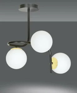 Sale Sklep Kaja Czarno-złota, metalowa lampa sufitowa 1032/3 RAGNAR | Kaja Oświetlenie