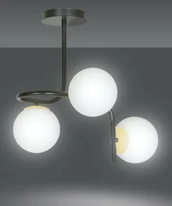 Sale Sklep Kaja Czarno-złota, metalowa lampa sufitowa 1032/3 RAGNAR | Kaja Oświetlenie