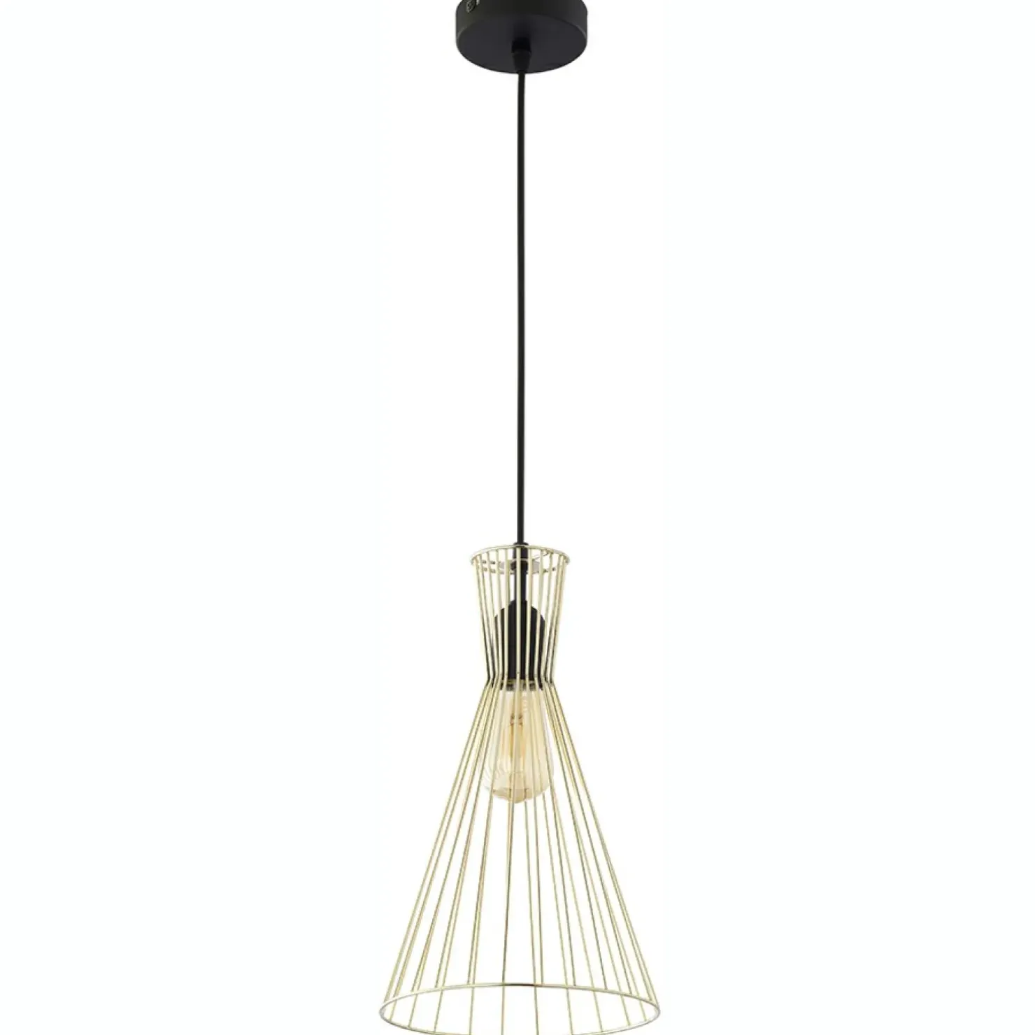 Store Sklep Kaja Czarno-złota, ozdobna, wąska lampa wisząca TK 3375 z serii SAHARA