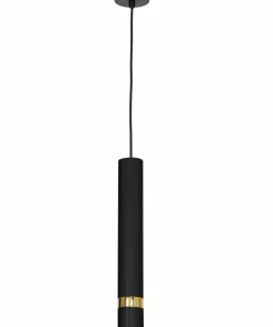 Store Sklep Kaja Czarno-złota, pojedyncza lampa wisząca LX 1554 z serii RENO | Kaja