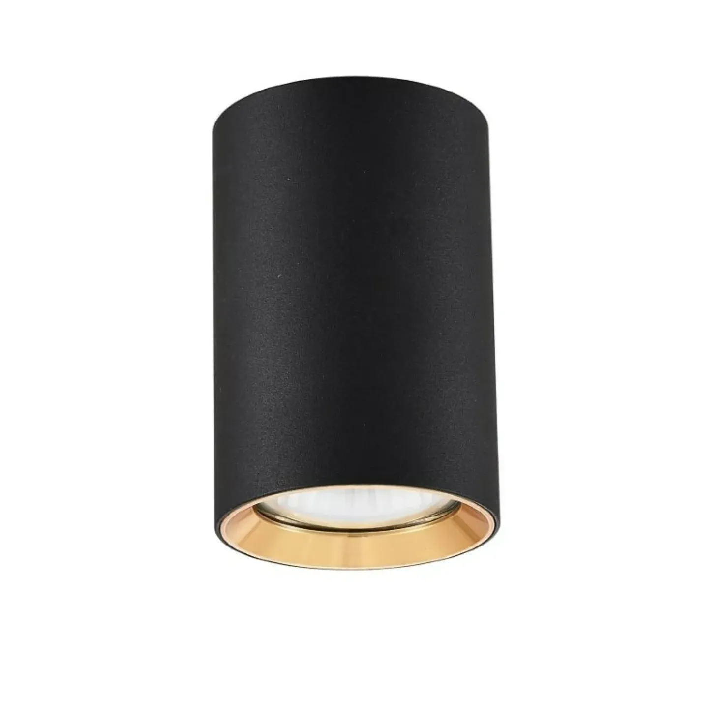 Shop Sklep Kaja Czarno-złota tuba natynkowa LP-232/1D - 90 BK/GD MANACOR | Kaja