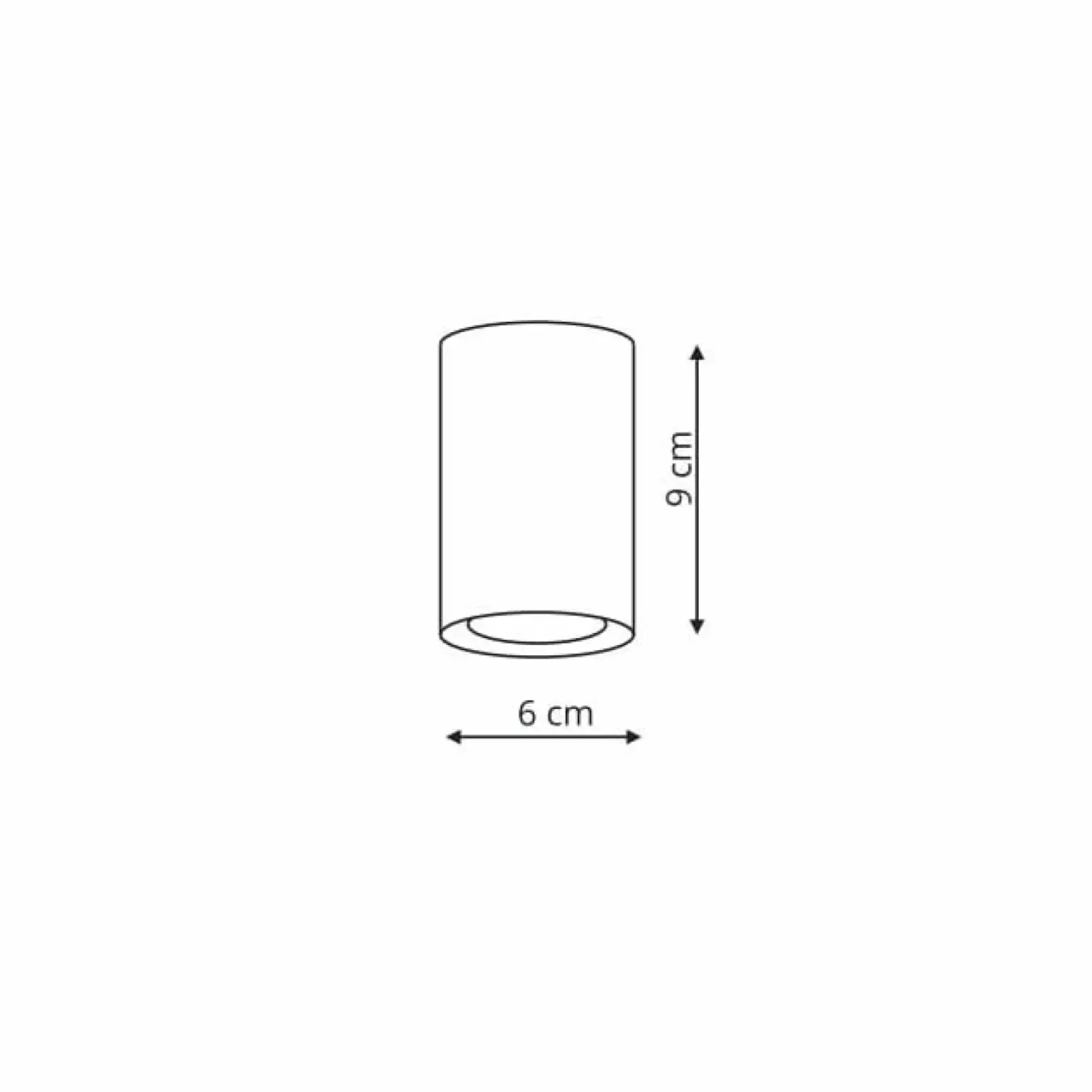 Shop Sklep Kaja Czarno-złota tuba natynkowa LP-232/1D - 90 BK/GD MANACOR | Kaja