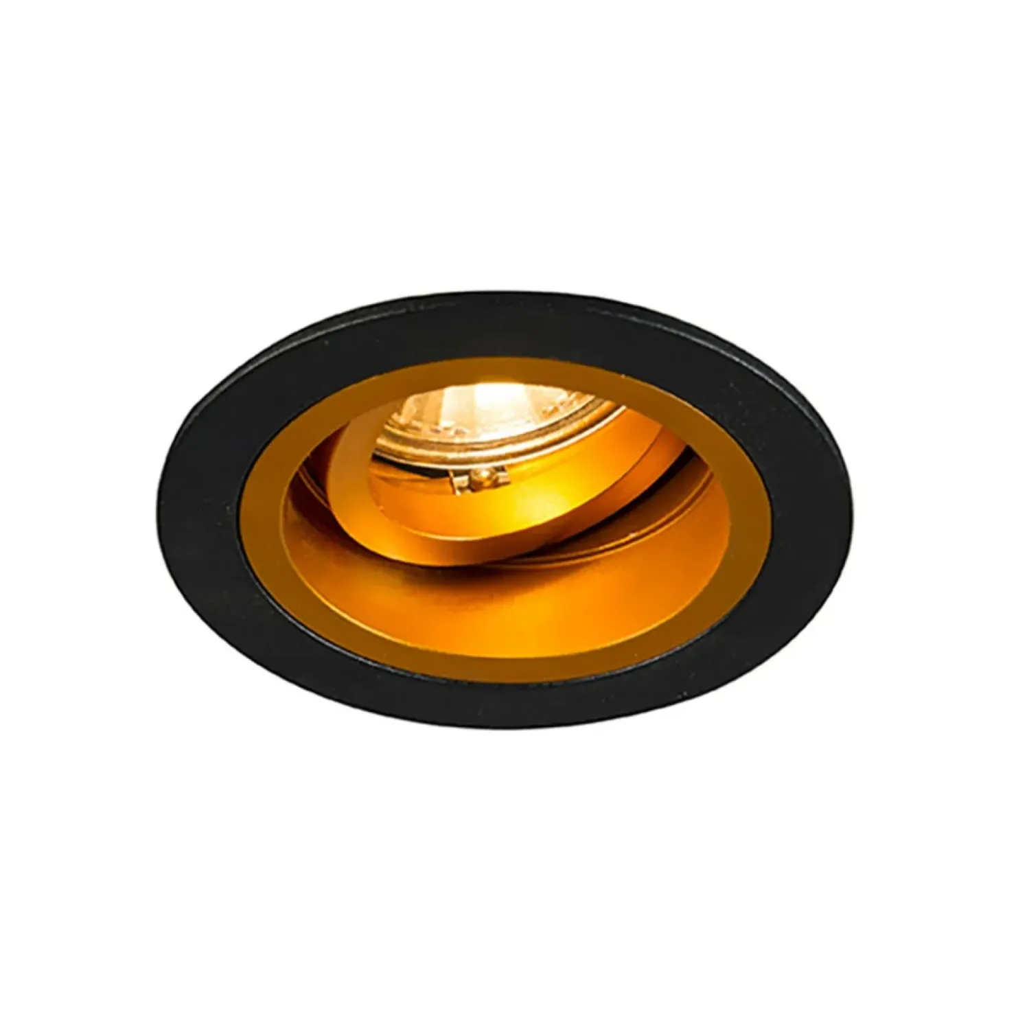 Czarno-złote oczko 92702 CHUCK DL ROUND BLACK-GOLD| Kaja Oświetlenie*Sklep Kaja Cheap
