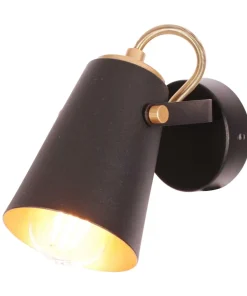 Czarno-złoty kinkiet w stylu industrialnym K-8114 z serii NOKA | Kaja*Sklep Kaja Shop