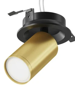 Czarno-złoty reflektor podtynkowy GU10 C048CL-U-1BMG z serii FOCUS S*Sklep Kaja Hot