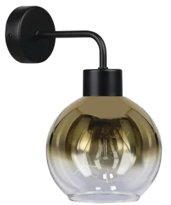 Czarny kinkiet ścienny z dekoracyjnym kloszem 21-27894 z serii LADY | Kaja Oświe*Sklep Kaja Flash Sale