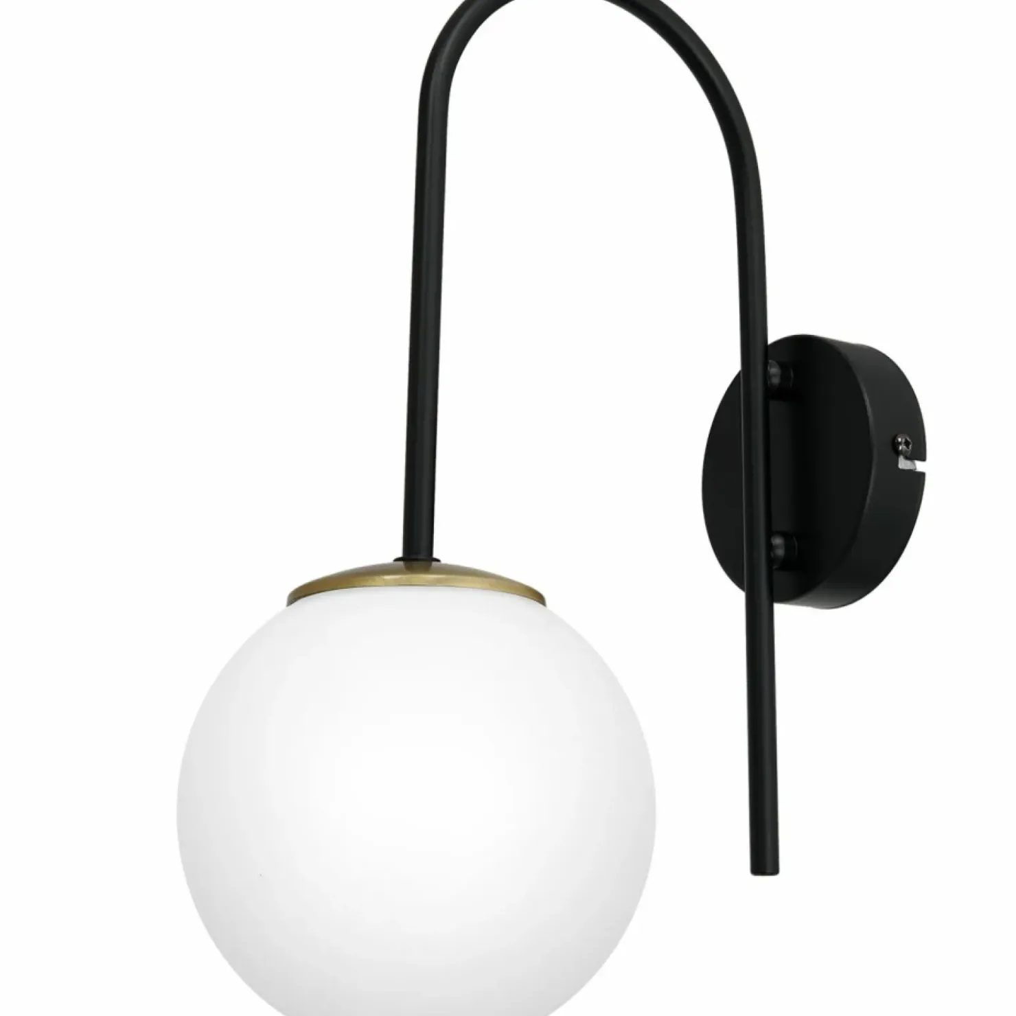 Czarny kinkiet ścienny ze złotym podkloszem LX 3198 z serii CAMBRIDGE*Sklep Kaja Flash Sale