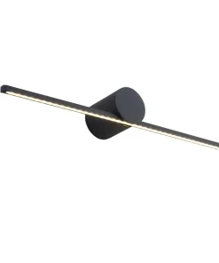 Czarny kinkiet do łazienki 40cm 6W LP-777/1W M BK z serii MODERN SLIM*Sklep Kaja Best