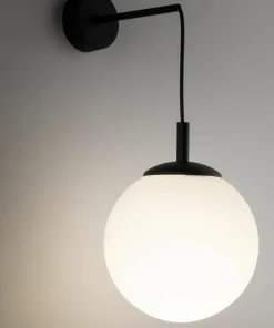 Czarny kinkiet z białą wiszącą kulą TK 5388 ESME WHITE | Kaja*Sklep Kaja Outlet