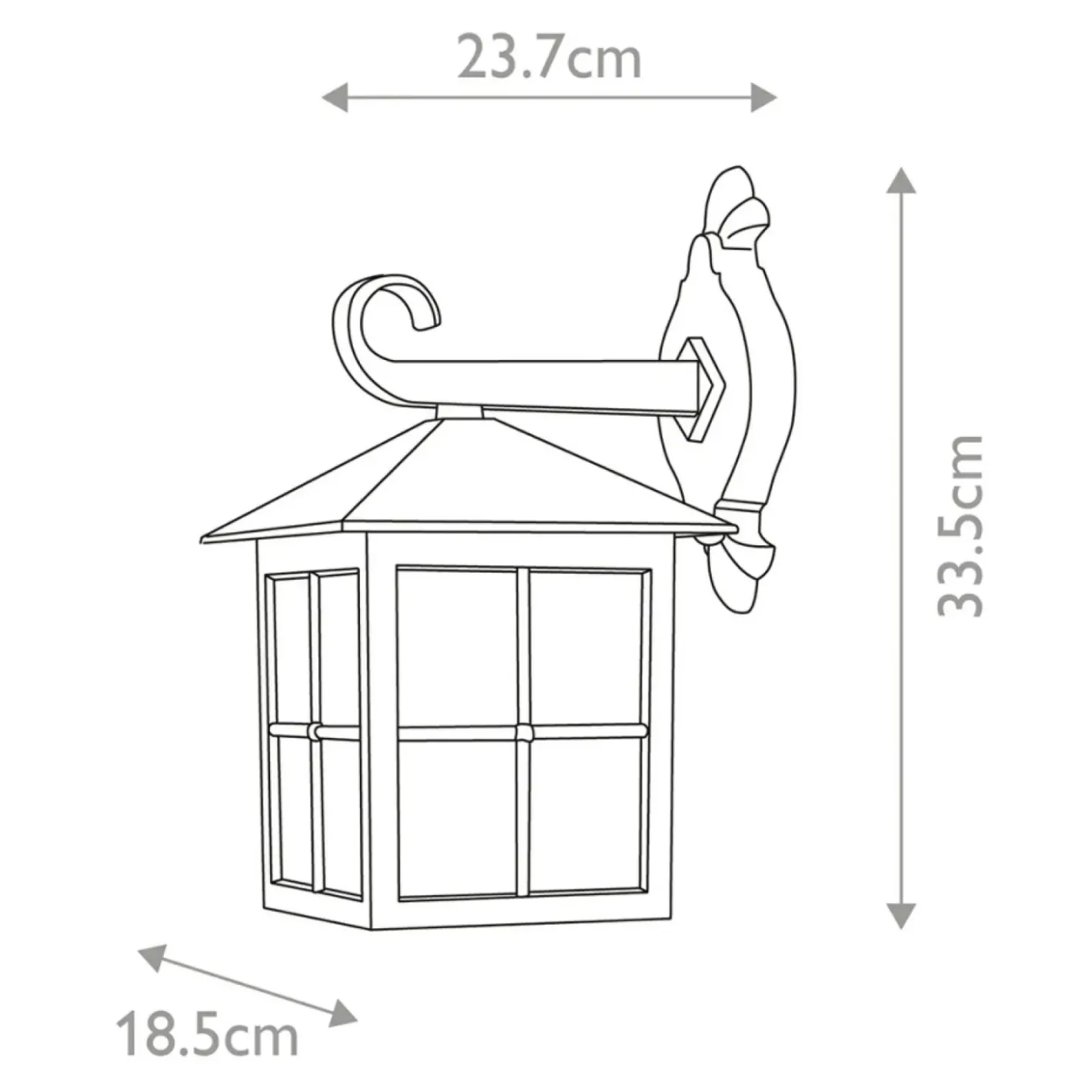 kinkiet zewnętrzny, elewacyjny BL18-BLACK z serii WINCHESTER*Sklep Kaja Outlet