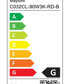 Czarny plafon LED, dający dużo światła C032CL-90W3K-RD-B z serii ZON*Sklep Kaja New