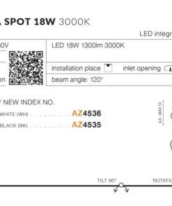 spot podtynkowy downlight LED 3000K AZ4535 MONA | Kaja*Sklep Kaja Sale