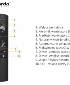 wentylator sufitowy z lampą LED AZ4452 VINCA | Kaja Oświetlenie*Sklep Kaja Outlet