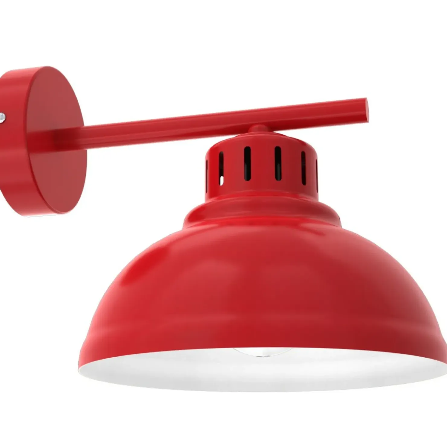 Czerwona lampa ścienna, kinkiet z kloszem LX 9222 z serii SVEN | Kaja*Sklep Kaja Flash Sale