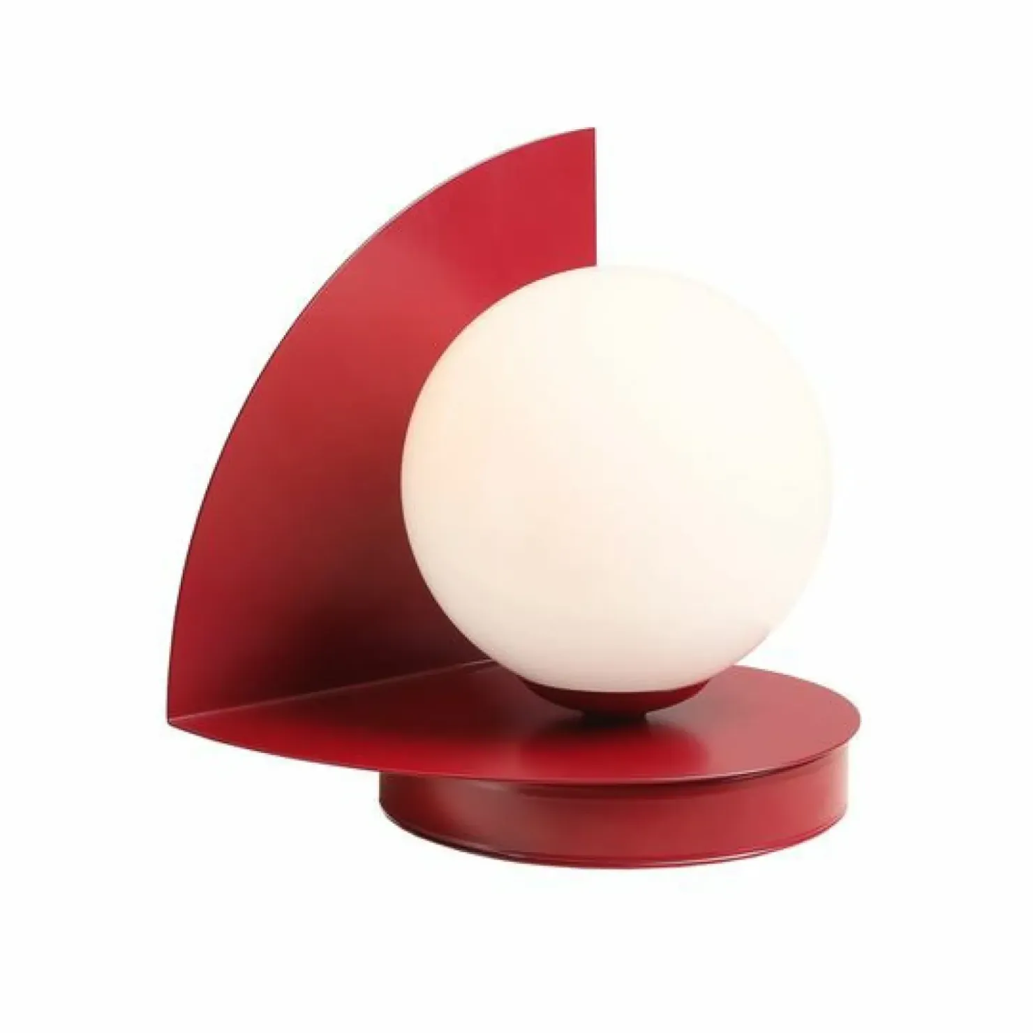 Czerwona, modernistyczna lampka stołowa ⌀14cm 1125B15 z serii LOOP | Kaja Oświet*Sklep Kaja Fashion