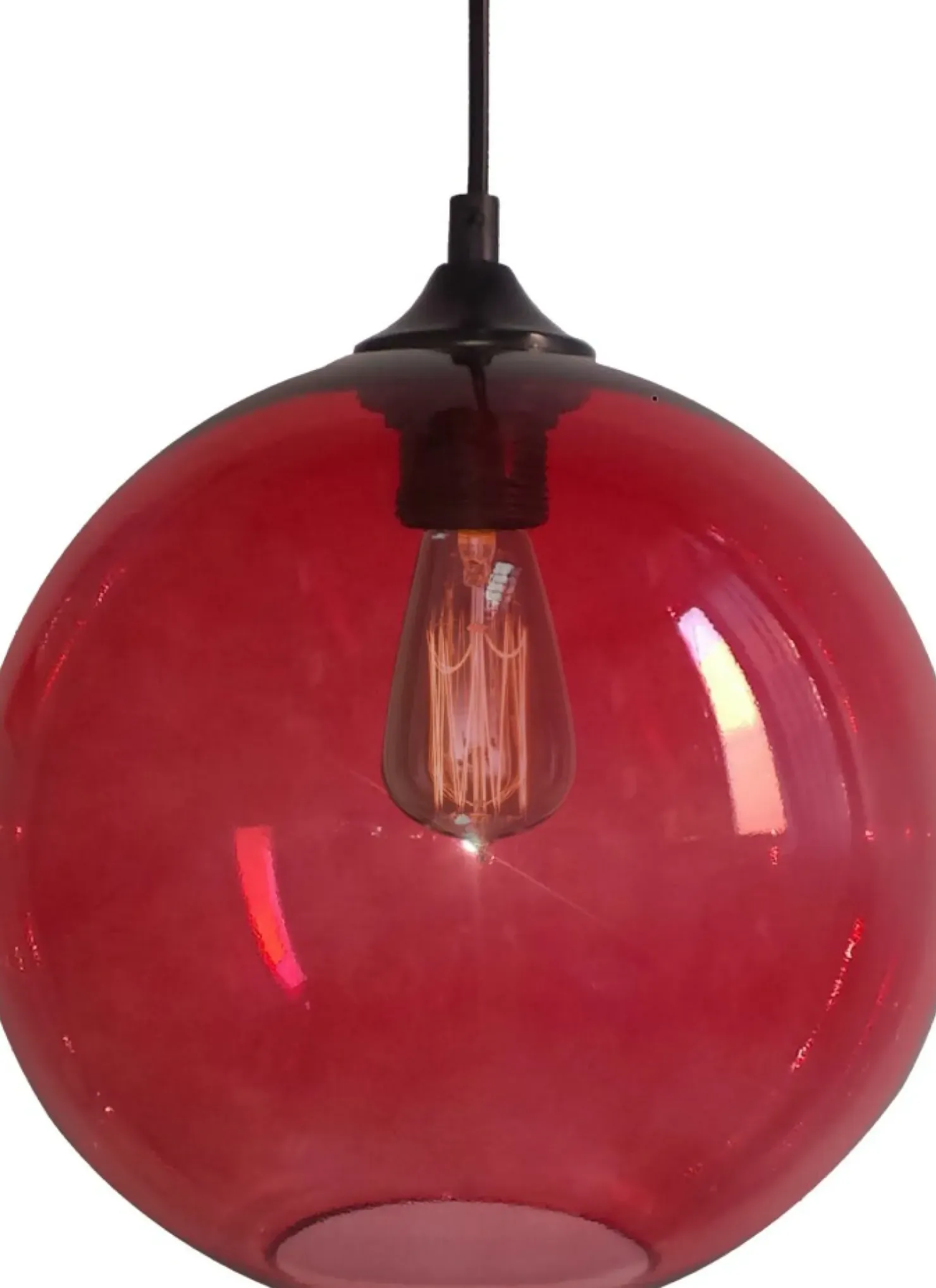 Sale Sklep Kaja klosz na czarnym przewodzie 31-21410 EDISON | Kaja czerwony