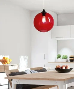 Sale Sklep Kaja klosz na czarnym przewodzie 31-21410 EDISON | Kaja czerwony
